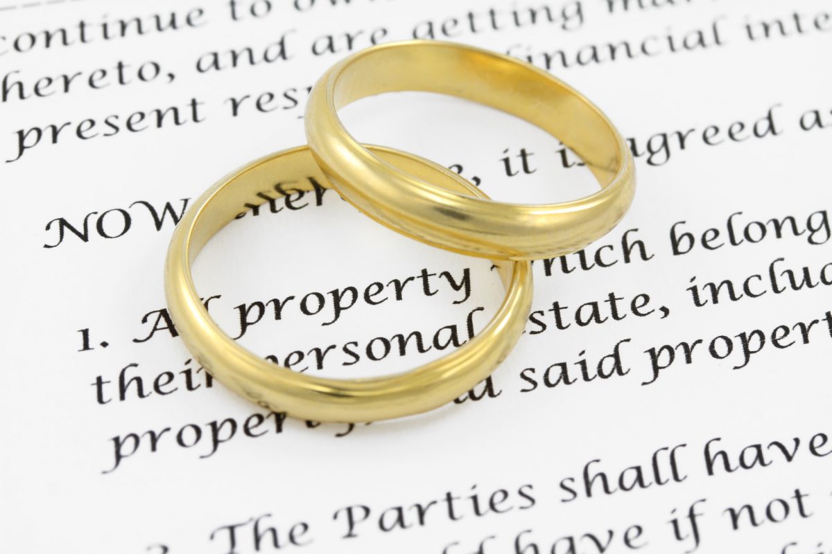 This is a prenuptial agreement completed by Chicago family law attorneys.